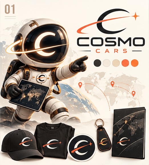 Маскот и фирменная система Cosmo Cars: Космо-навигатор
